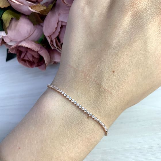 Золотой браслет с фианитами 0.57ct