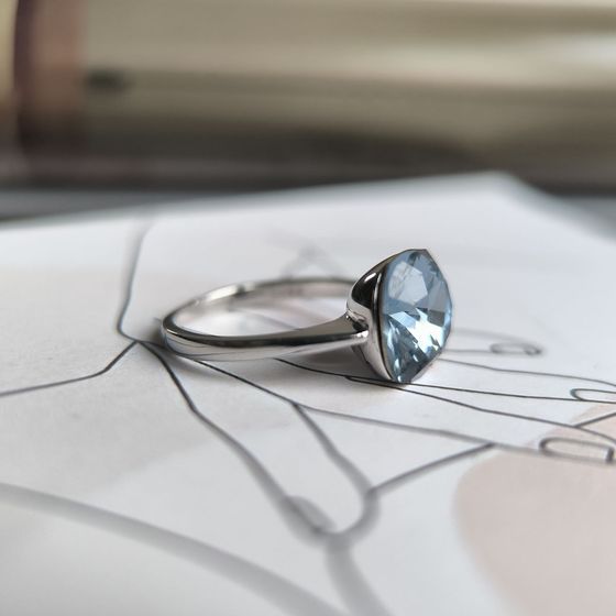 Silver Ring with Fianites