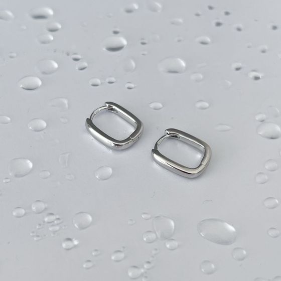 Silver earrings without stones