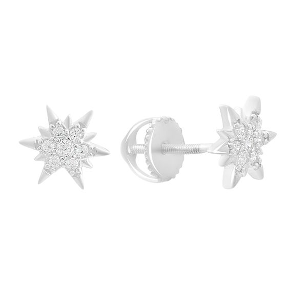 Silver Earrings with Fianites