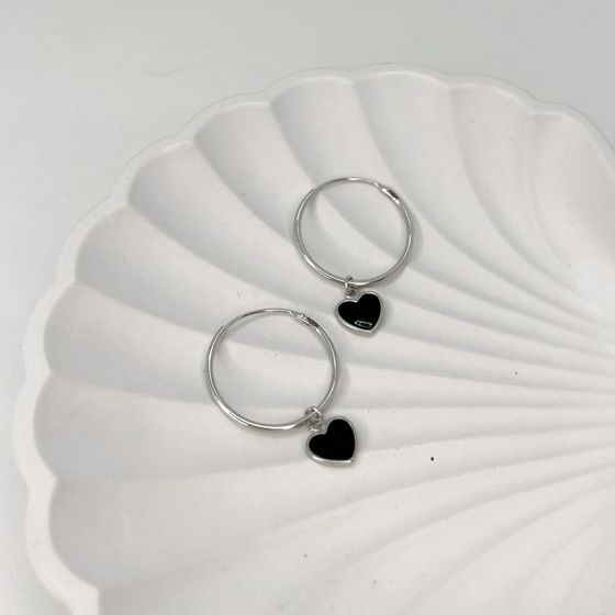 Серебряные серьги с емаллю