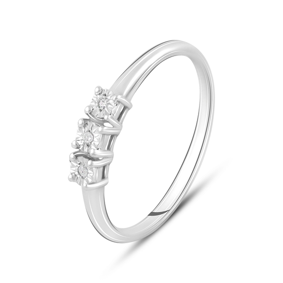 Серебряное кольцо с бриллиантом 0.028ct