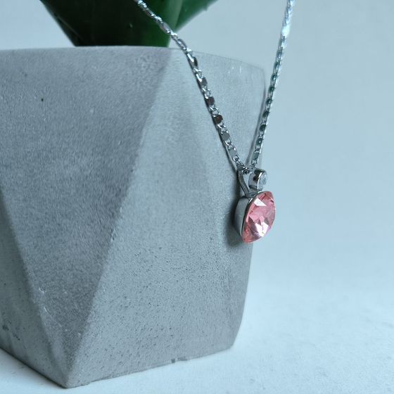 Срібна підвіска з фіанітами