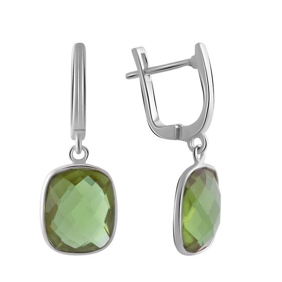 Срібні сережки з султанітом 12.018ct
