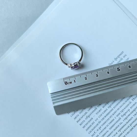 Срібна каблучка з аметистом 1.929ct