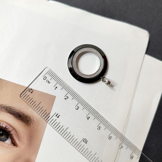 Срібна підвіска з керамікою