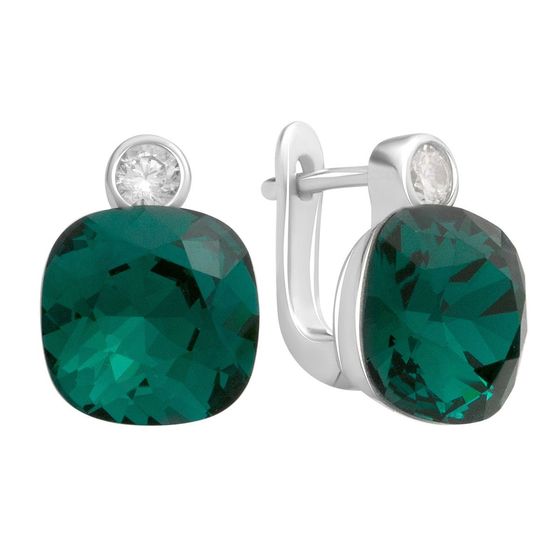 Срібні сережки з фіанітами