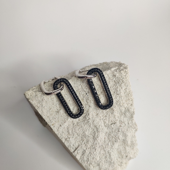 Silver Earrings with Fianites