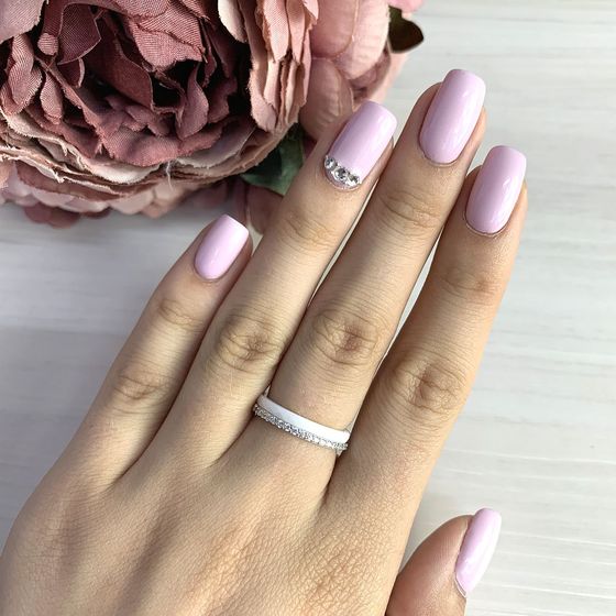 Silver ring with ceramics