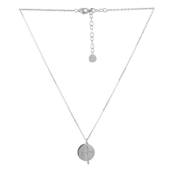Silver necklace without stones