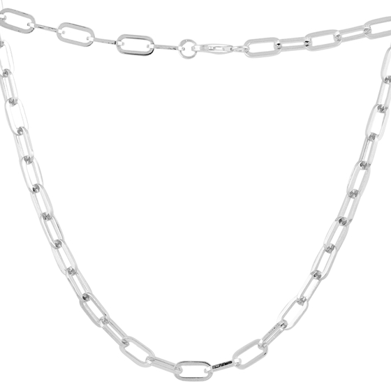 Silver necklace without stones