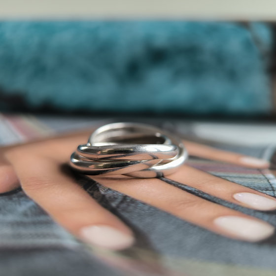 Silver ring without stones