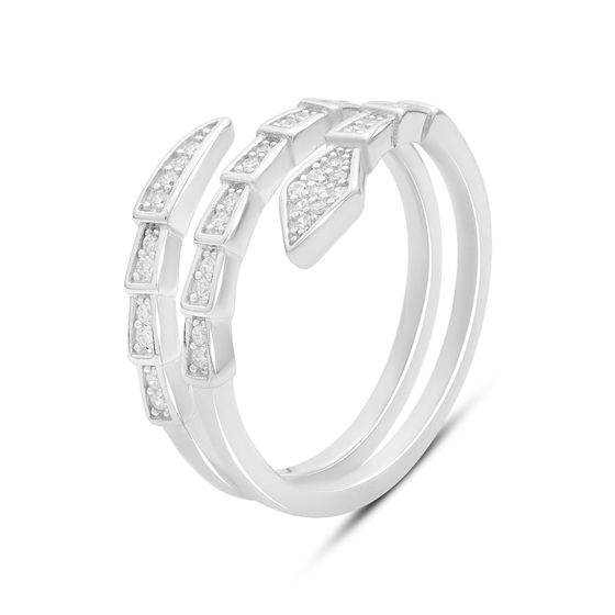 Срібна каблучка з фіанітами