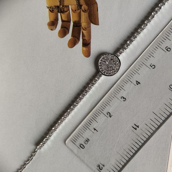 Серебряный браслет с фианитами