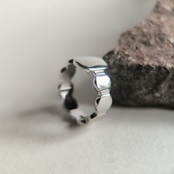 Silver ring without stones