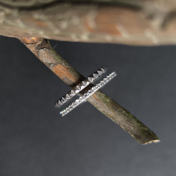 Срібна каблучка з фіанітами 0.29ct