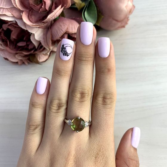 Серебряное кольцо с султанитом 3.66ct