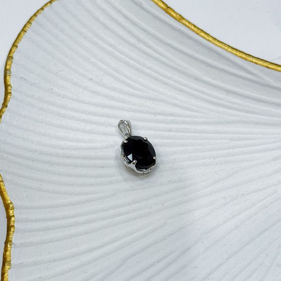 Серебряная подвеска с сапфиром 6.558ct