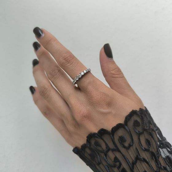 Silver Ring with Fianites