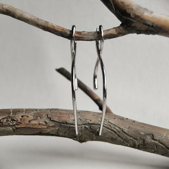 Срібні сережки без каменів