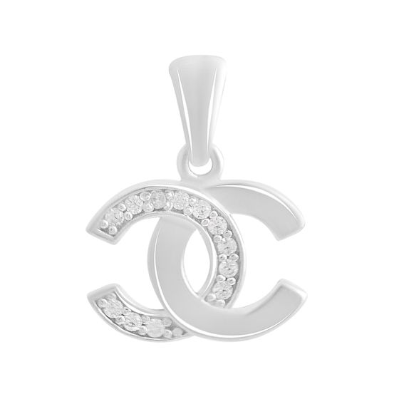Срібна підвіска з фіанітами 0.12ct