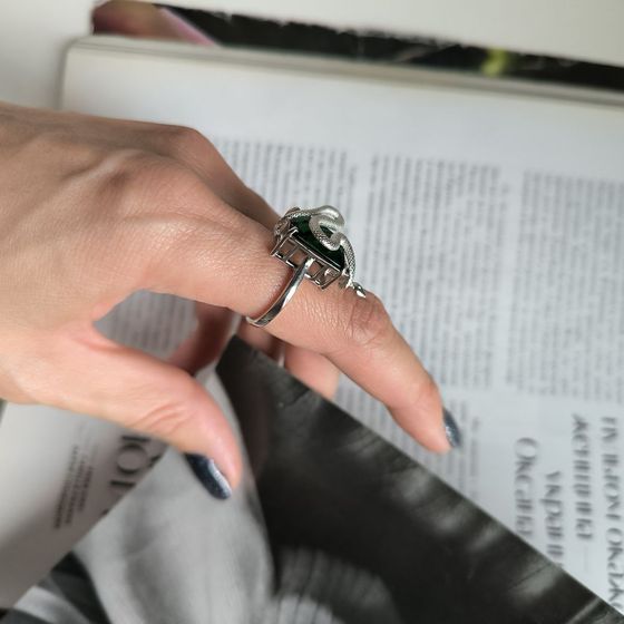 Серебряное кольцо с изумрудом nano 5.15ct