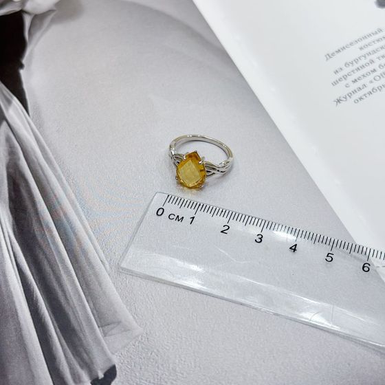 Срібна каблучка з цитрином nano 3.05ct