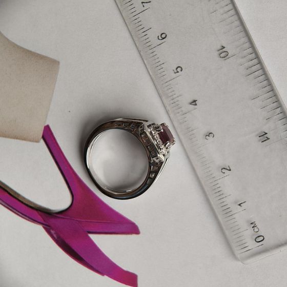Срібна каблучка з рубіном 1.717ct