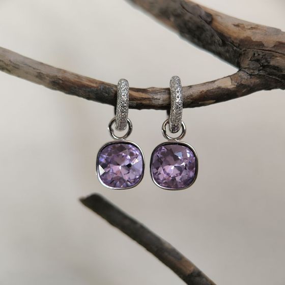 Срібні сережки з фіанітами