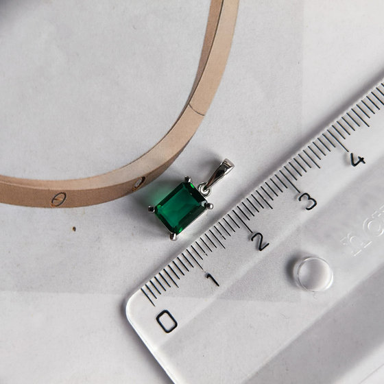 Срібна підвіска із смарагдом nano 1.383ct