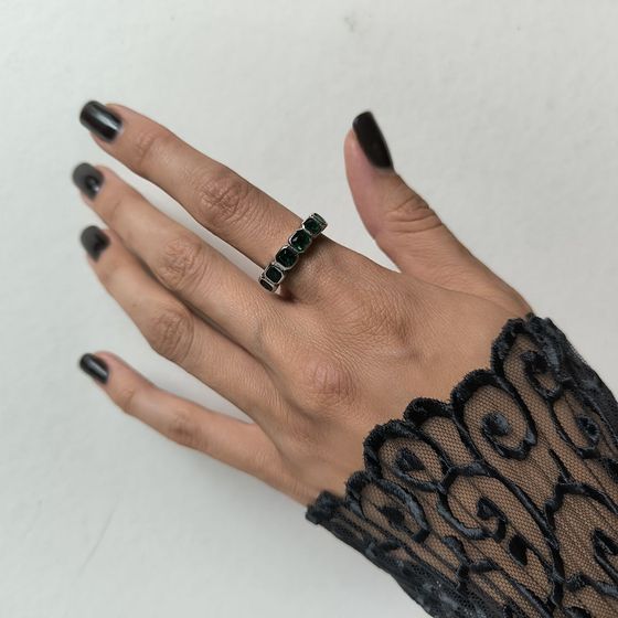 Silver Ring with Fianites