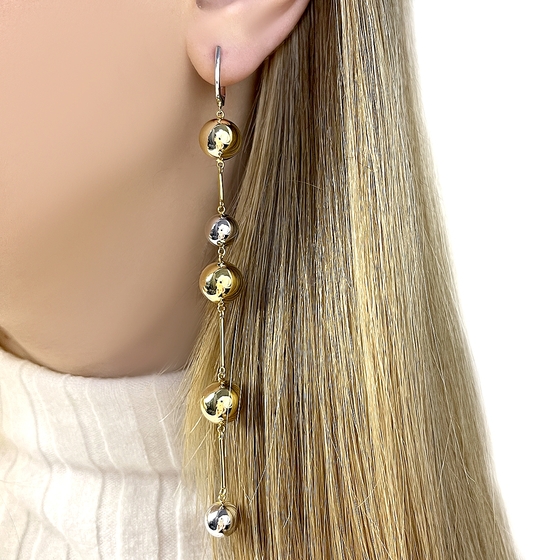 Silver earrings without stones