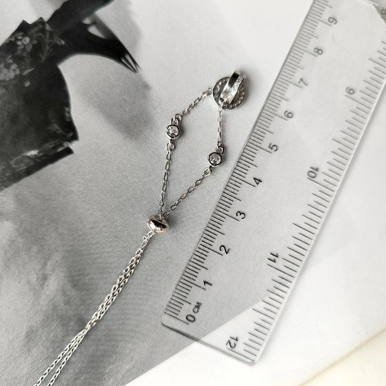 Серебряный браслет с фианитами