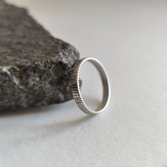 Silver ring without stones