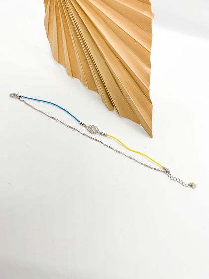 Silver bracelet with phianites