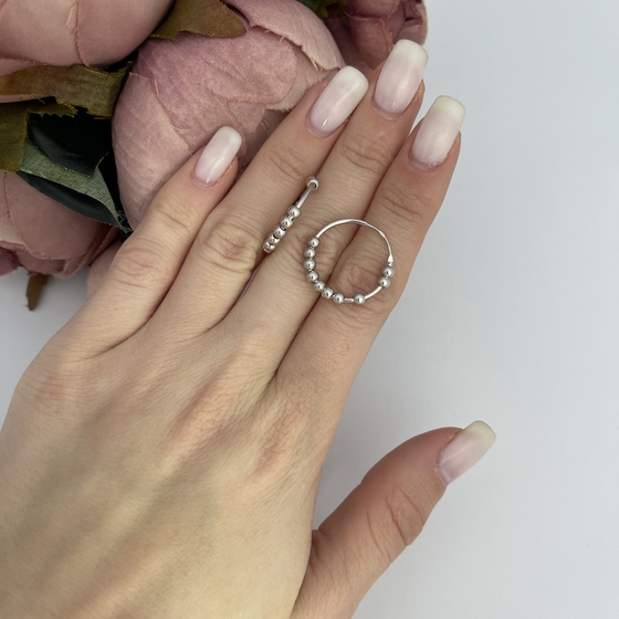 Silver earrings without stones