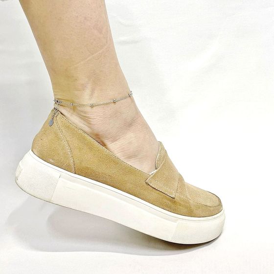 Срібний браслет на ногу без каменів