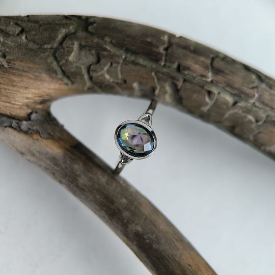 Срібна каблучка з містик топазом 0.85ct