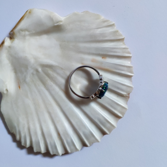 Серебряное кольцо с опалом 1.739ct