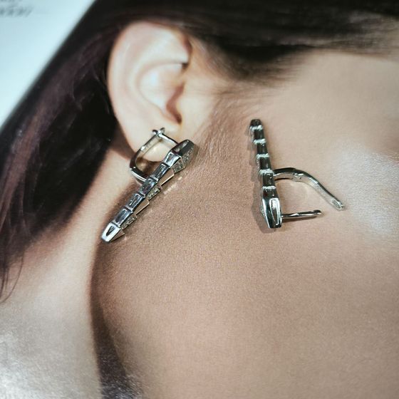 Silver Earrings with Fianites