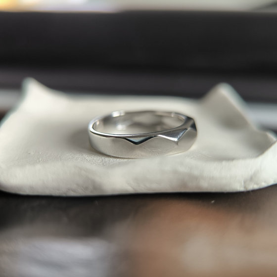 Silver ring without stones