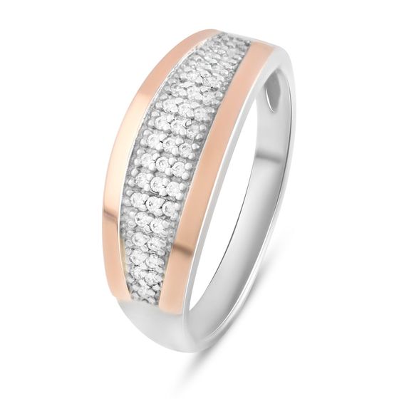 Silver Ring with Fianites