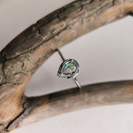 Срібна каблучка з містик топазом 0.555ct