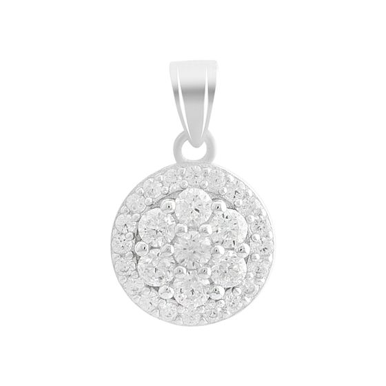 Silver pendant with phianites