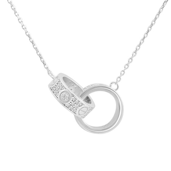 Золоте кольє з фіанітами 0.98ct