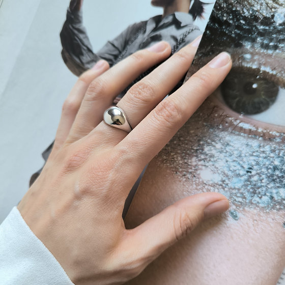 Silver ring without stones