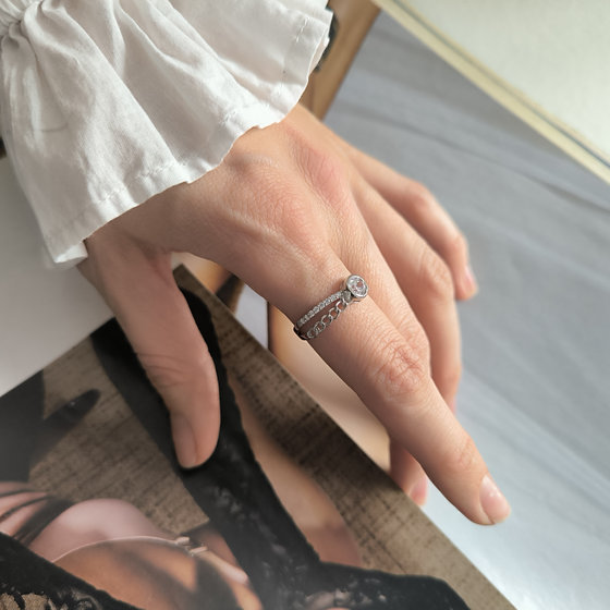 Silver Ring with Fianites