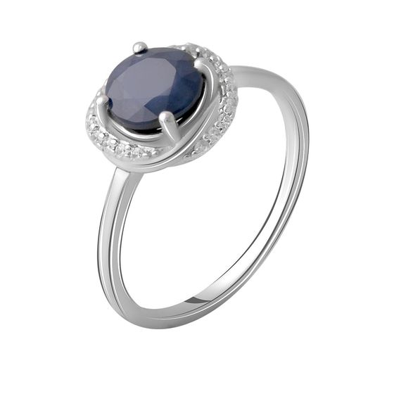 Серебряное кольцо с сапфиром 1.878ct