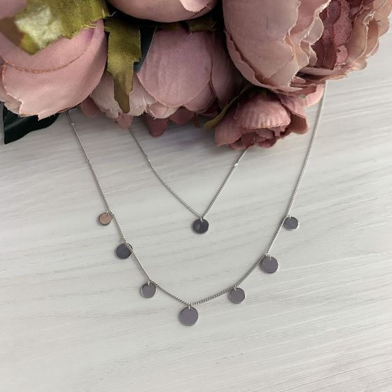 Silver necklace without stones