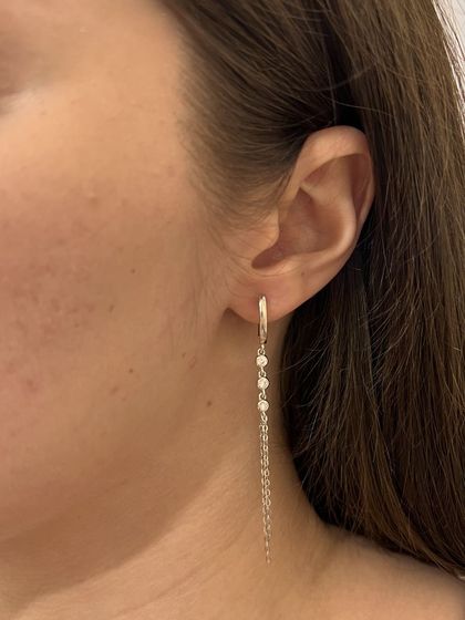 Срібні сережки з фіанітами